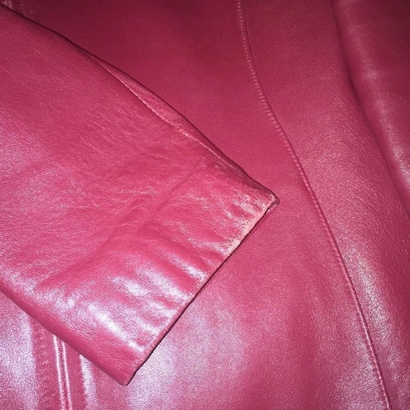 Wilsons Womans Leather Jacket & Focus Paris Leather Purse -Deep Red Set. EUC-GUC - Picture 7 of 12